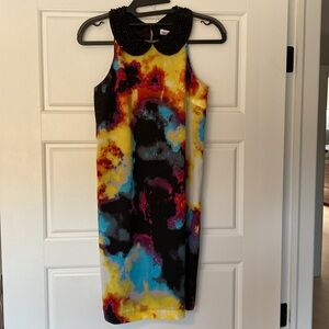 August & Lotta Kensington dress multicoloured Sz 2 NWT side zipper keyhole back